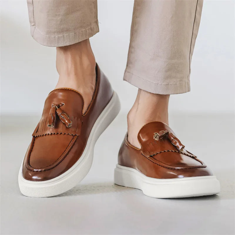 Designer Luxury Mens Wedding Dress 38~46 Tassel Loafers Brand Business