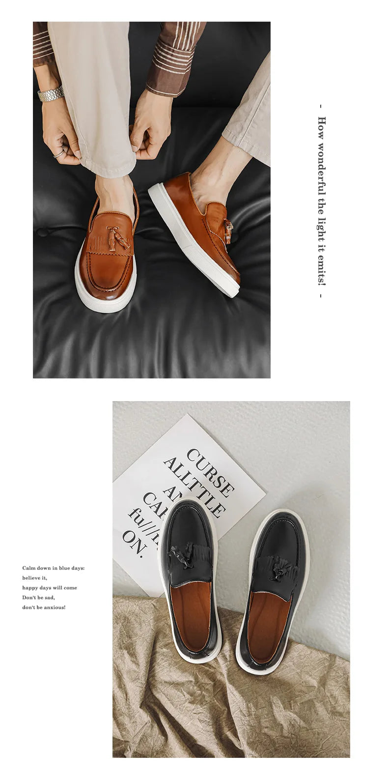 Designer Luxury Mens Wedding Dress 38~46 Tassel Loafers Brand Business Casual Moccasin Leather Driving Formal Suit Shoes for Men