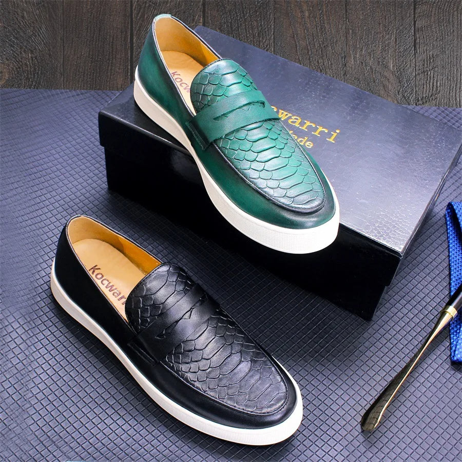 green and white dress shoes Green color male shoes 2023 sapato de casamento for men